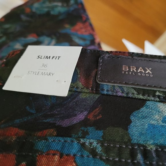 NWT Brax Mary Slim Fit Floral Pants EU36/US 6 - Picture 7 of 11